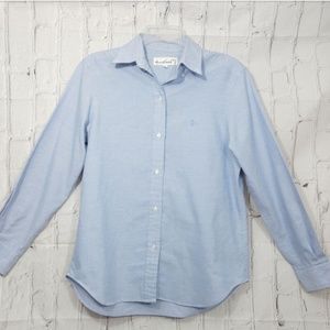 Gloria Vanderbilt Blue Button Up Shirt